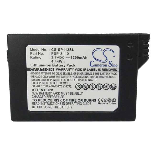 Bateria do konsoli do gier Cameron Sino PSP-S110 do Sony Lite, PSP 2th, PSP-2000, PSP-3000, PSP-3004, Silm, PSP-3001, PSP-3008: Black