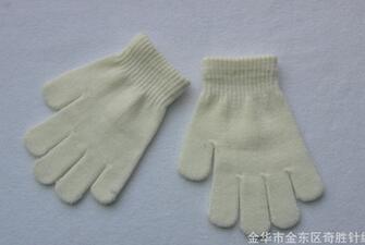 15 cm Neue Winter Warme Handschuhe Baby freundlicher Junge Mädchen Wärmer Fäustlinge Finger Handschuhe Verdicken Gestrickte Handschuhe Junge Mädchen Solide handschuhe XL669: Beige