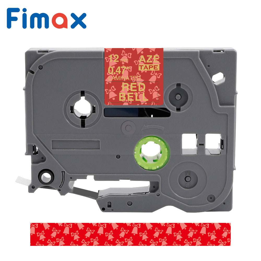 Fimax tze231 Tze-231 tz tape Multicolor Pattern 12mm Compatible for Brother p-touch printer Tz-231 TZ231 for Brother label Maker: Red Bell