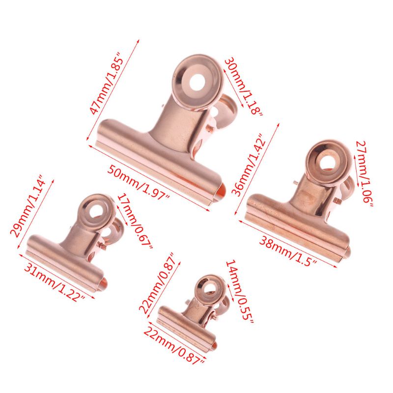 5 Pcs/set Bulldog Letter Grip Clips Stainless Steel Paper File Binder Clip Clamps Stationary Office Kitchen Storage Bag Clips