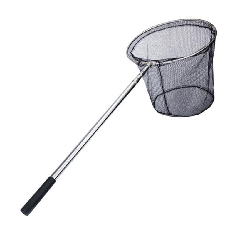 Collapsible Fishing Nets Stainless Steel Fishing Tools Small Mesh Foldable Landing Net Pole Casting Network Trap