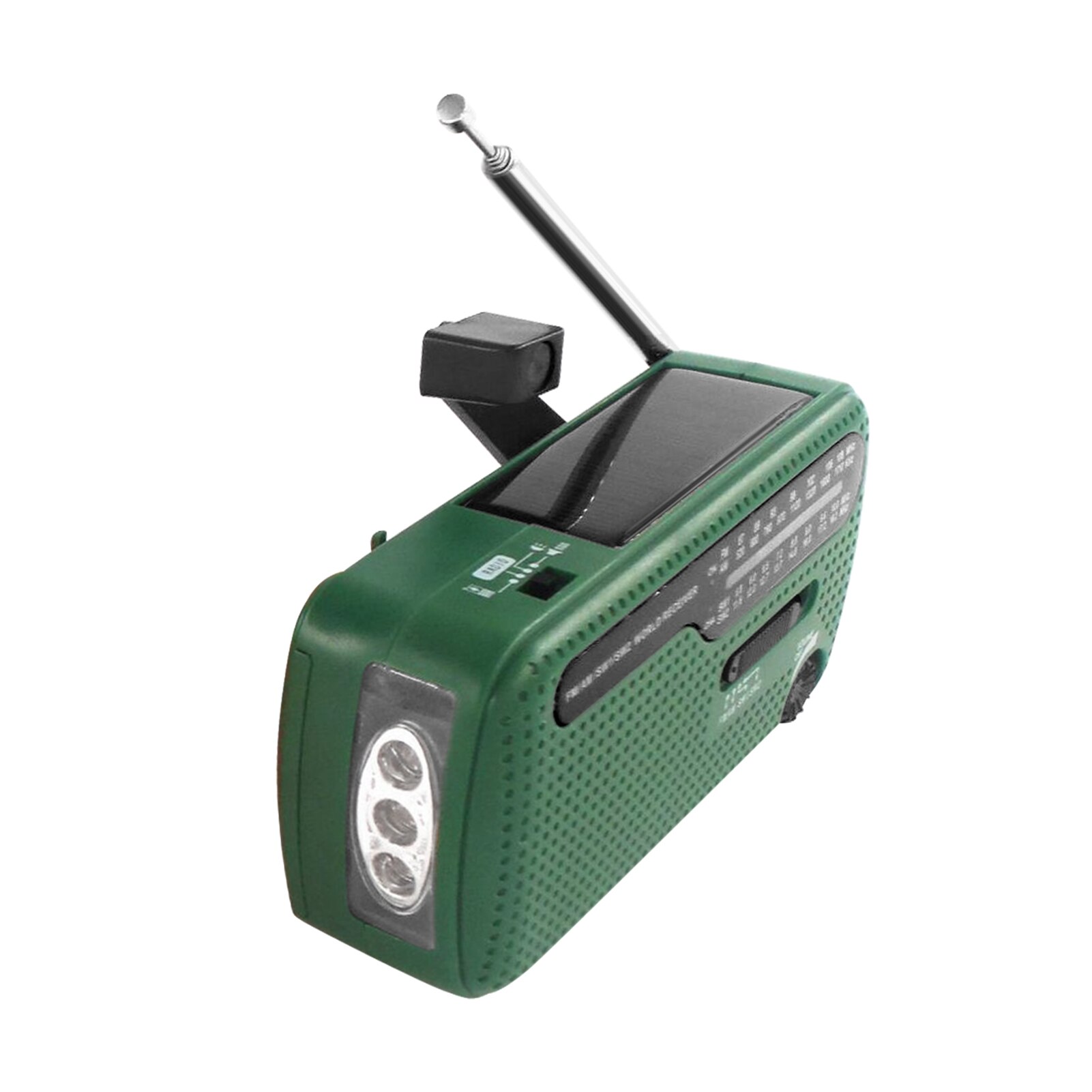 Emergency Radio Hand Crank Solar Radio 1200Mah Oplaadbare Draagbare Power Bank Led Zaklamp Am/Fm/SW1/SW2 Wereldontvanger