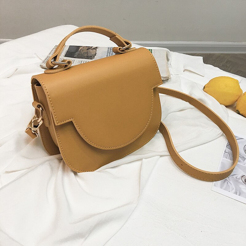 Pu Lederen Crossbody Tas Voor Vrouwen Mini Schouder Eenvoudige Tas Vrouwelijke Eenvoudige Handtassen En Portemonnees Totes: Geel