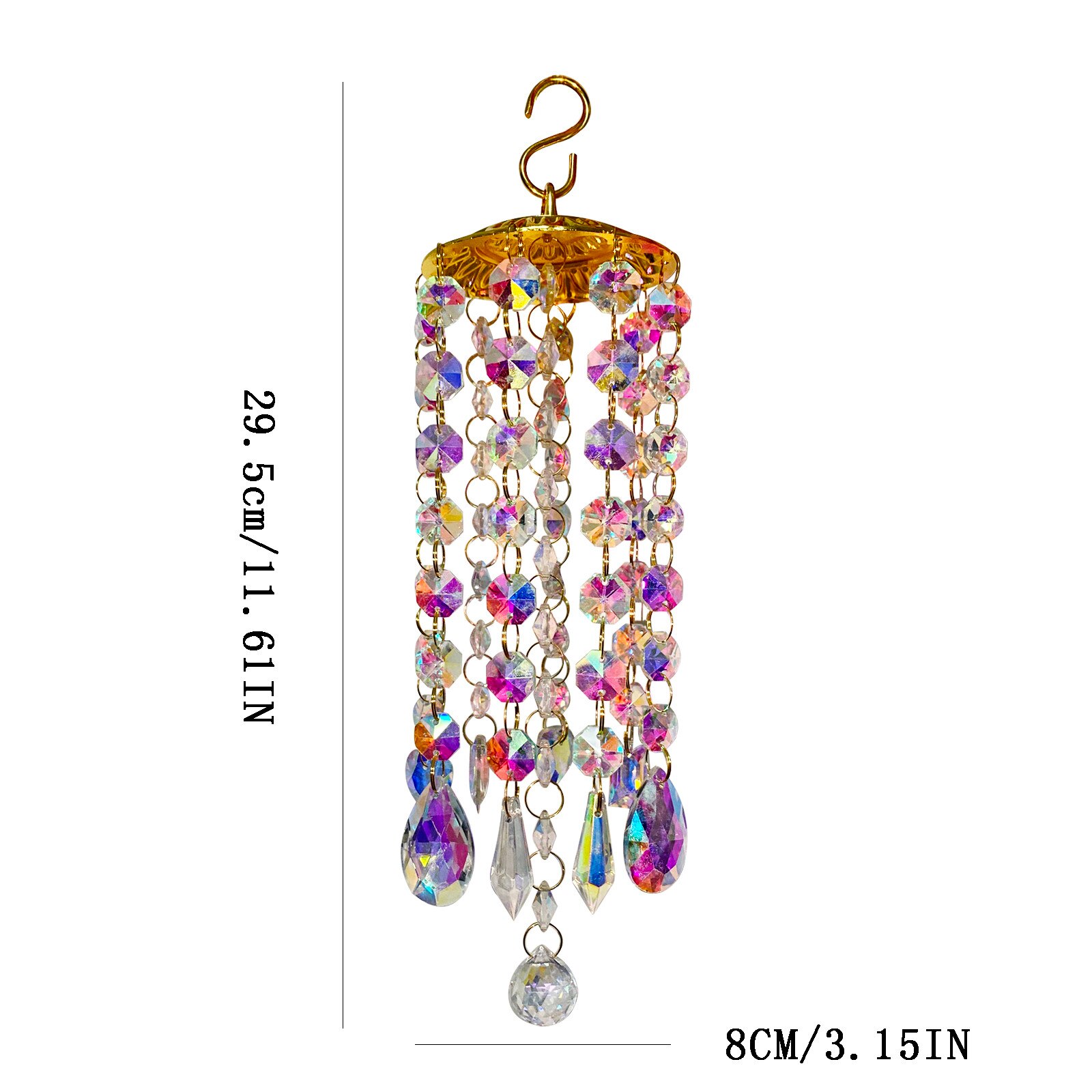 Wystrój ogrodu kryształbyć winnym kuranty wiatrowe kolorowe kuranty wiatrowe szklane dzwonki wietrzne ozdoby wystrój ogrodu ation na wolnym powietrzu Tuin Decoratie