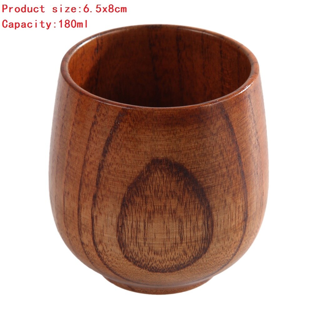 180Ml Primitieve Handgemaakte Natuurlijke Sparren Houten Kopje Groene Thee Cup Home Decor Ontbijt Bier Melk Drinkware Yerba Mate Cup mokken: 2