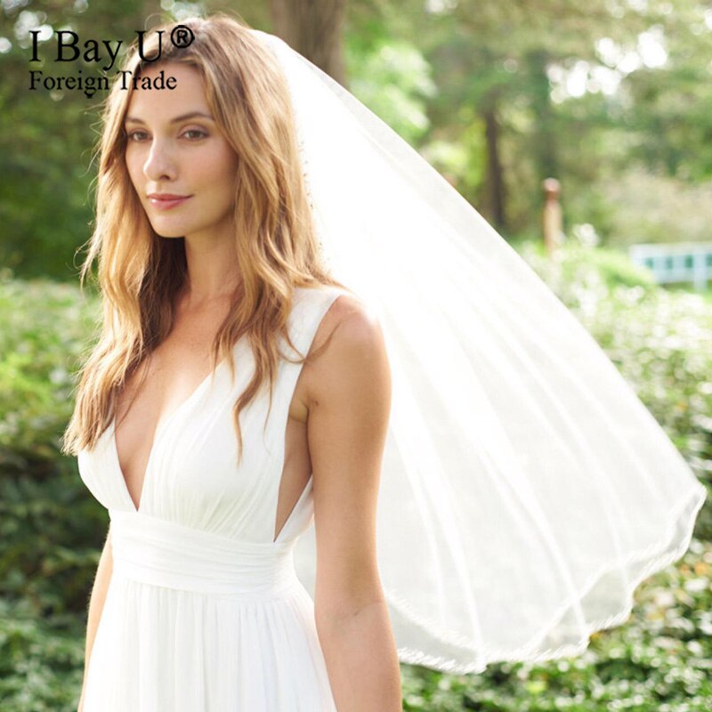 Roségouden kralenrand bruidssluier handgemaakte blush kralen kristal bruidssluier ivoor tule vingertop sluier bruidsaccessoire