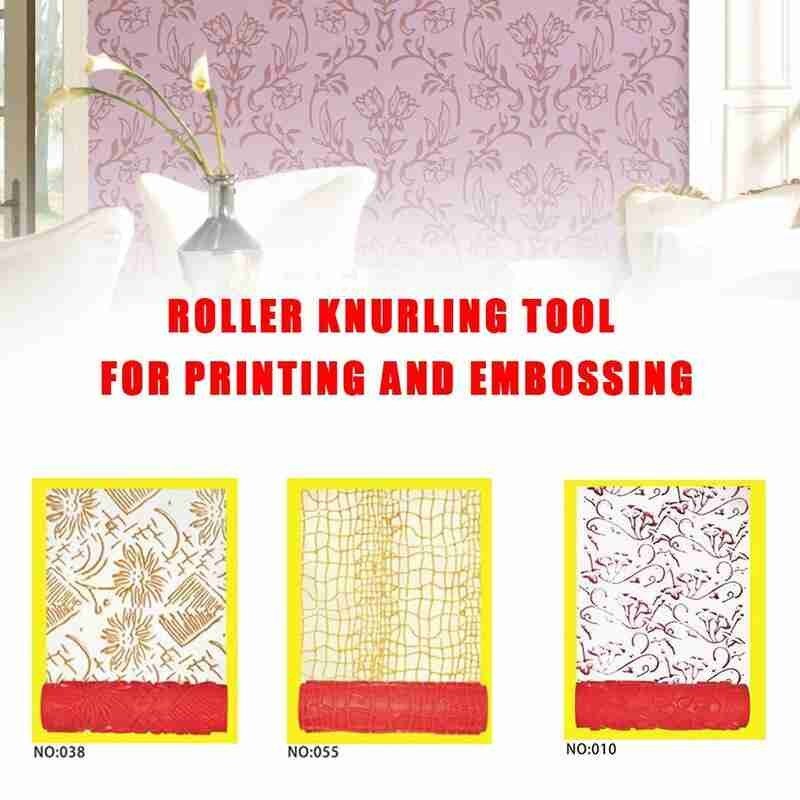 7 Inch Reliëf Huid Schilderen Roller Met Voor Muur Patroon Roller Handvat Verf Decoratie Eempaistic Flo O1I6
