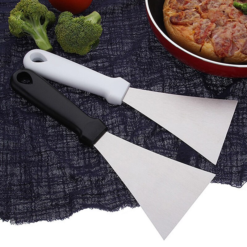 Witte en zwarte handgreep rechte schep teppanyaki schep schep pizzagrijper keukenbenodigdheden keukenbarbenodigdheden