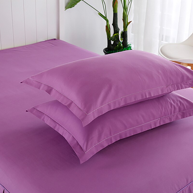 Taie d'oreiller rectangulaire 100% coton, 2 pièces, solide, 48x74cm, , 45