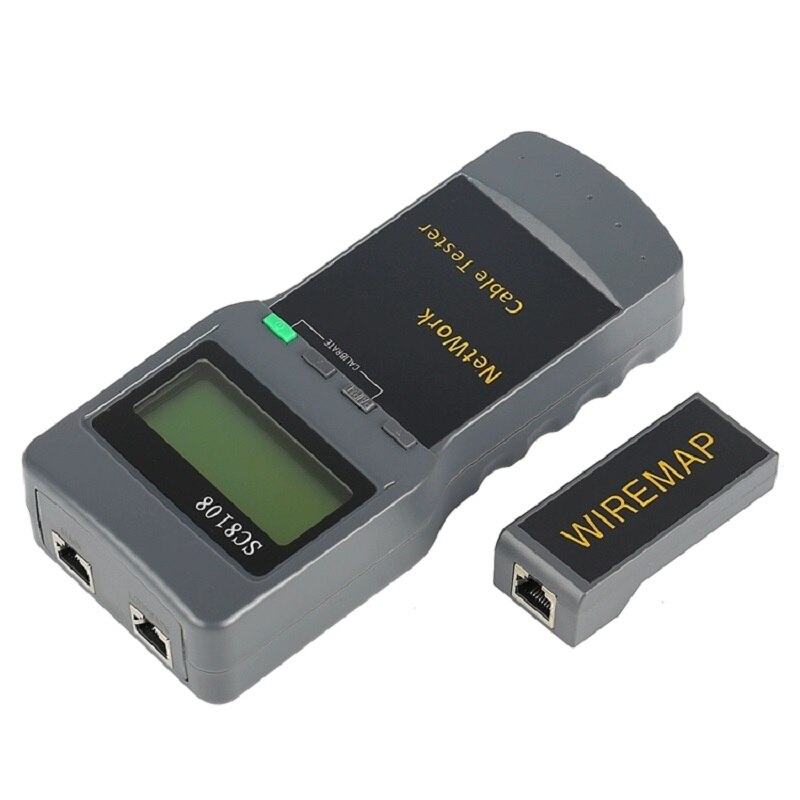 Portable LCD Display SC8108 Network Tester Meter RJ45 Cat5e Cat6 UTP Unshield LAN Cable Tester RJ11 Phone Cable Meter