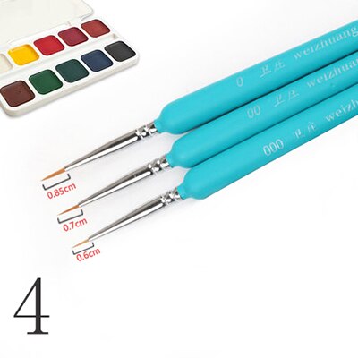 3 sztuk profesjonalne ręcznie malowane hak linii pędzelek robić zdobień w porządku akwarele robić rysowania malowania szczotka dla studentów szkoły sztuki piśmienne: 4