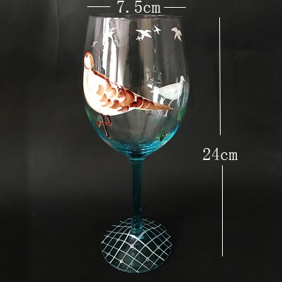 Interessant Blei-frei Gemalt Rotwein Tasse Hand gemalt becher Wein glas Cocktail glas Runde tassen Bar Hotel Party Getränk: A7