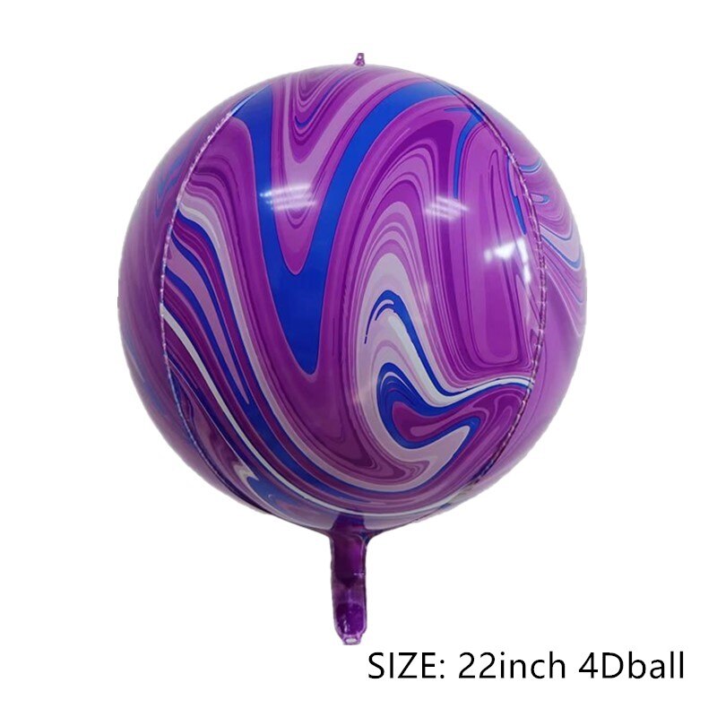 4D Zee Dier Strepen Aarde Space Nebula Kleur Strepen Aluminiumfolie Aluminium Folie Helium Ballon Romantische Partij Decoratie Bal