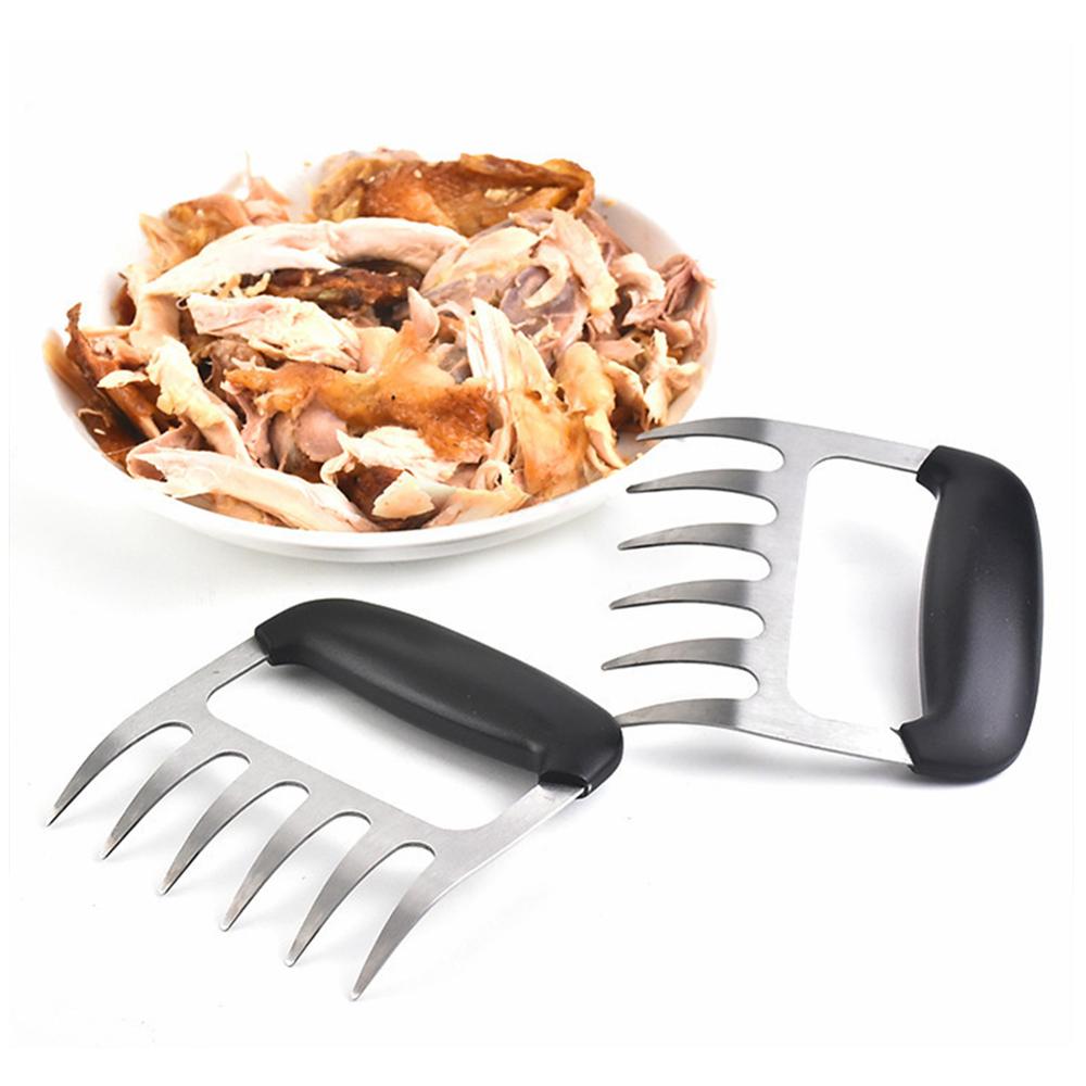 2Stck verpackt Fleisch Gabel Schredder Krallen Edelstahl BBQ Gezogen Schweinefleisch Fleisch Klemme Gabe Carving essen Grill Zubehör Grill T
