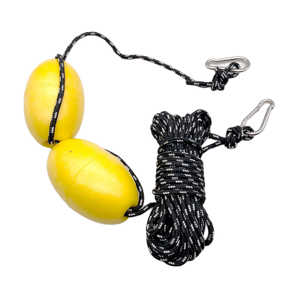 High Strength 9m Kayak Tow Rope Boating Floating Throw Anchor Line with Dual Floats End Clips Kayak Safety Gear Accessories