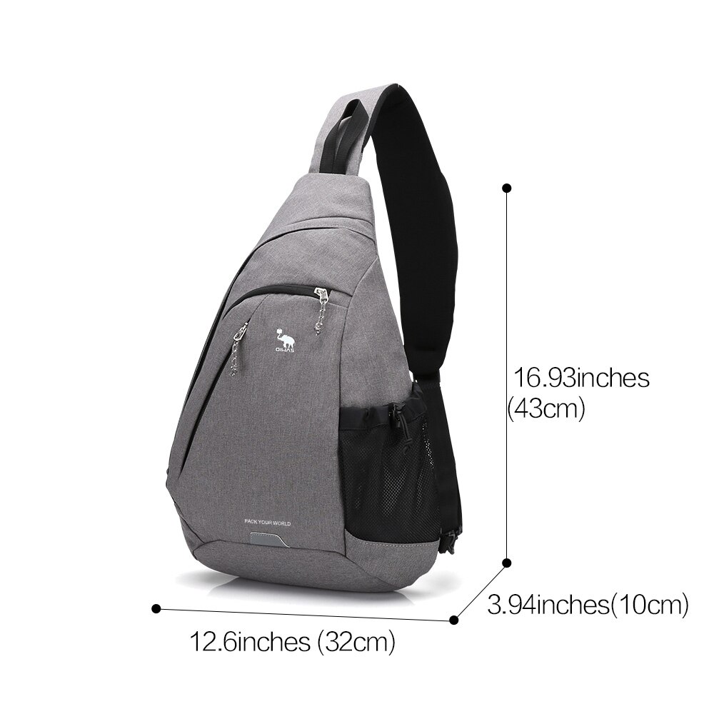 OIWAS grande capacité mâle sac de poitrine de en Nylon hommes sacs d'école sac à bandoulière moderne unisexe sacs à bandoulière sac de messager