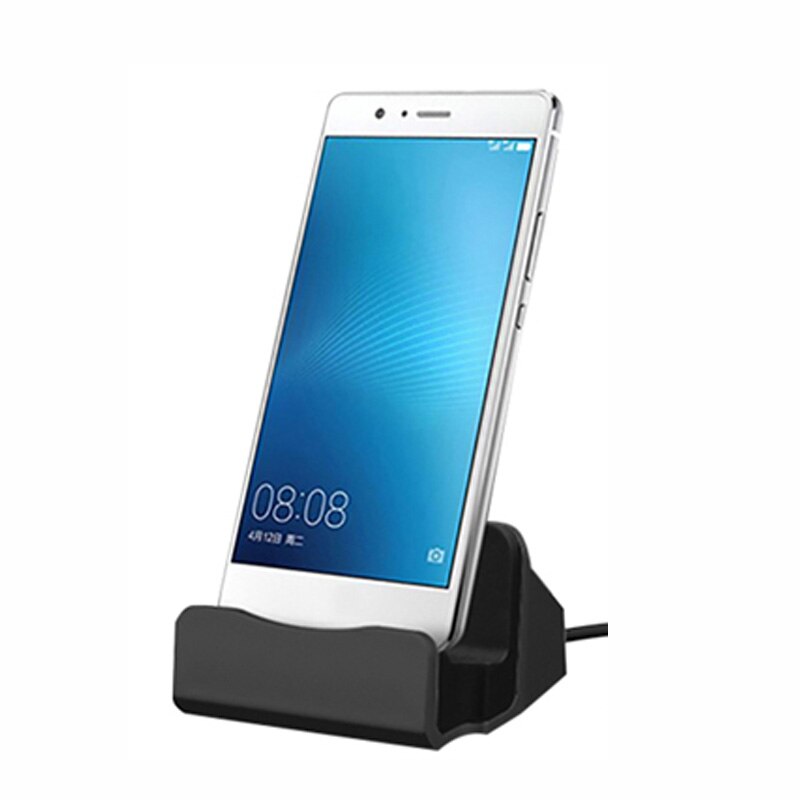 Docking Station Ladegerät Sync Daten Schnelle Lade Für Samsung S20 S10 S9 S8 Plus iPhone Xiaomi Redmi Micro USB Typ C Ladegerät: For Type-C USB / Black