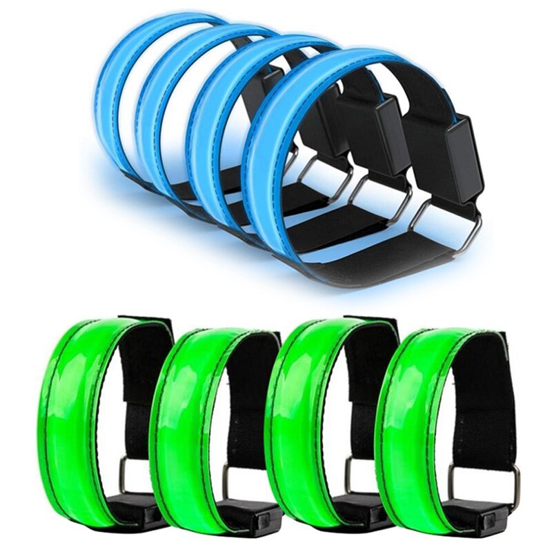 4Pcs Runing Licht Voor Runers Oplaadbare Led Armband Refective Running Gear, Led Light Up Band Voor Runner