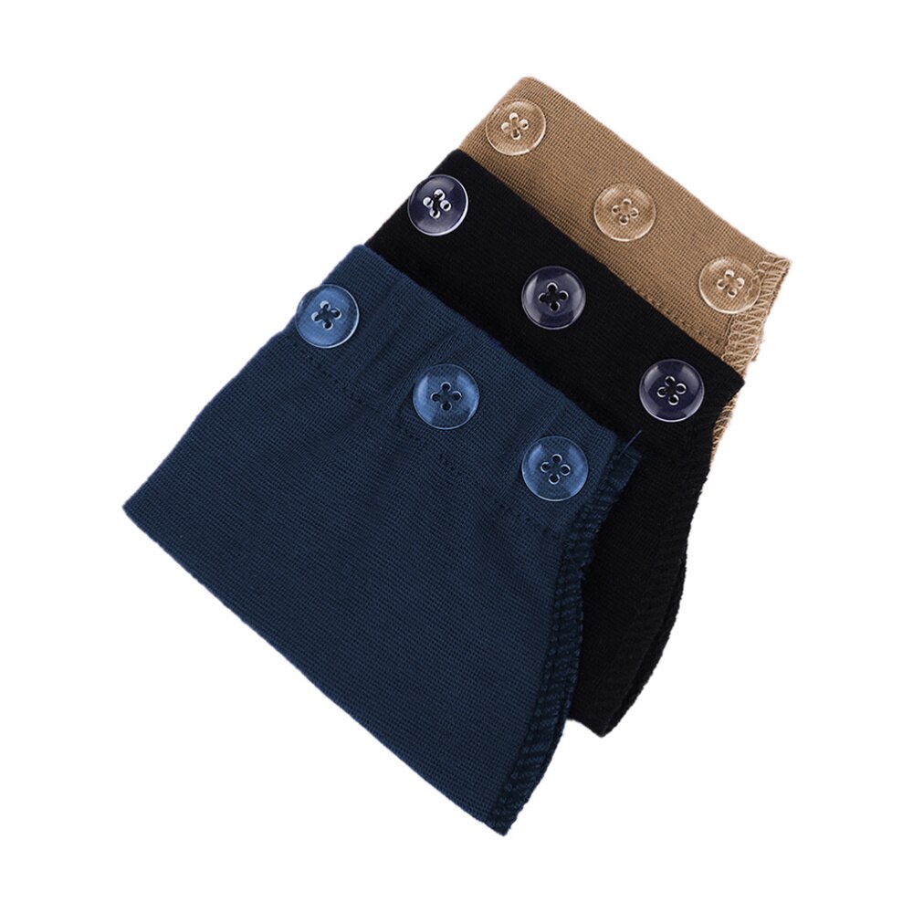 3 pièces boucles de grossesse ceinture ceinture réglable couture élastique Extender bouton tampons boucles prolongées pour pantalons vêtements