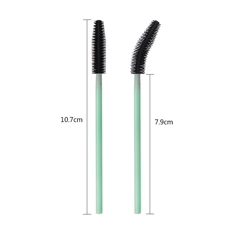 100 stk engangs silikone øjenvipper børster mascara tryllestav øjenvipper kosmetiske børster øjenvippe forlængelse makeup værktøjer