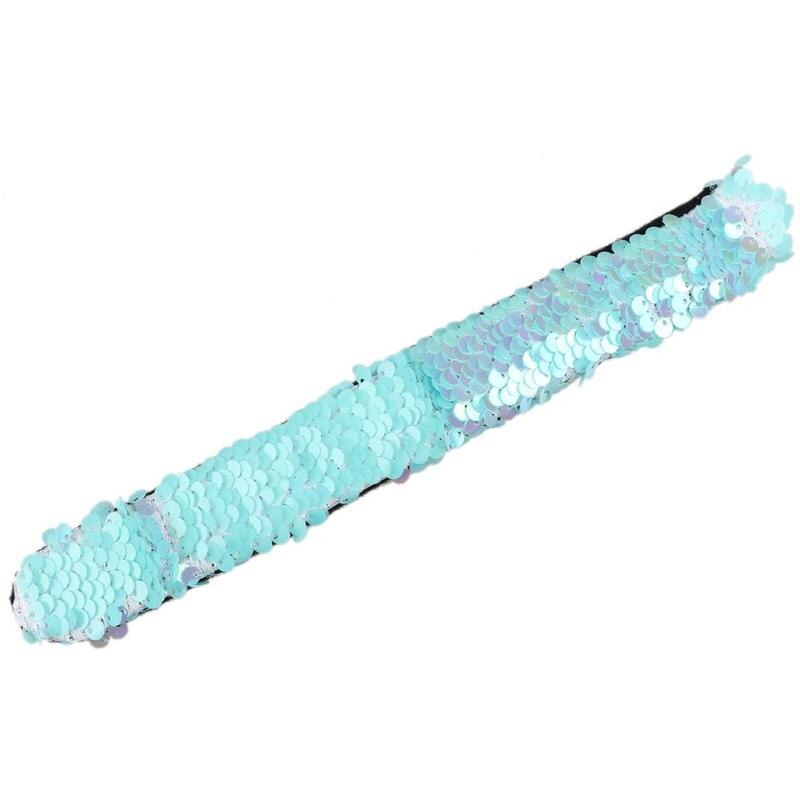 Brillante di Modo 8 Colore Paillettes Braccialetti Slap Glitter Wristband Fascia Dei Capelli Della Fascia per le Ragazze Bomboniere e Ricordini Regalo: Sky Blue