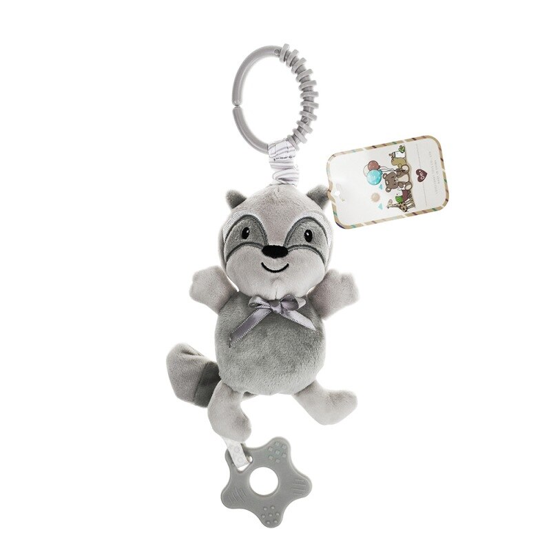 Baby Cartoon Knuffel Pasgeboren Tandpasta Hanger Kinderen Cartoon Pluche Opknoping Bed Opknoping Bell Chime Papier Hanger Auto: B