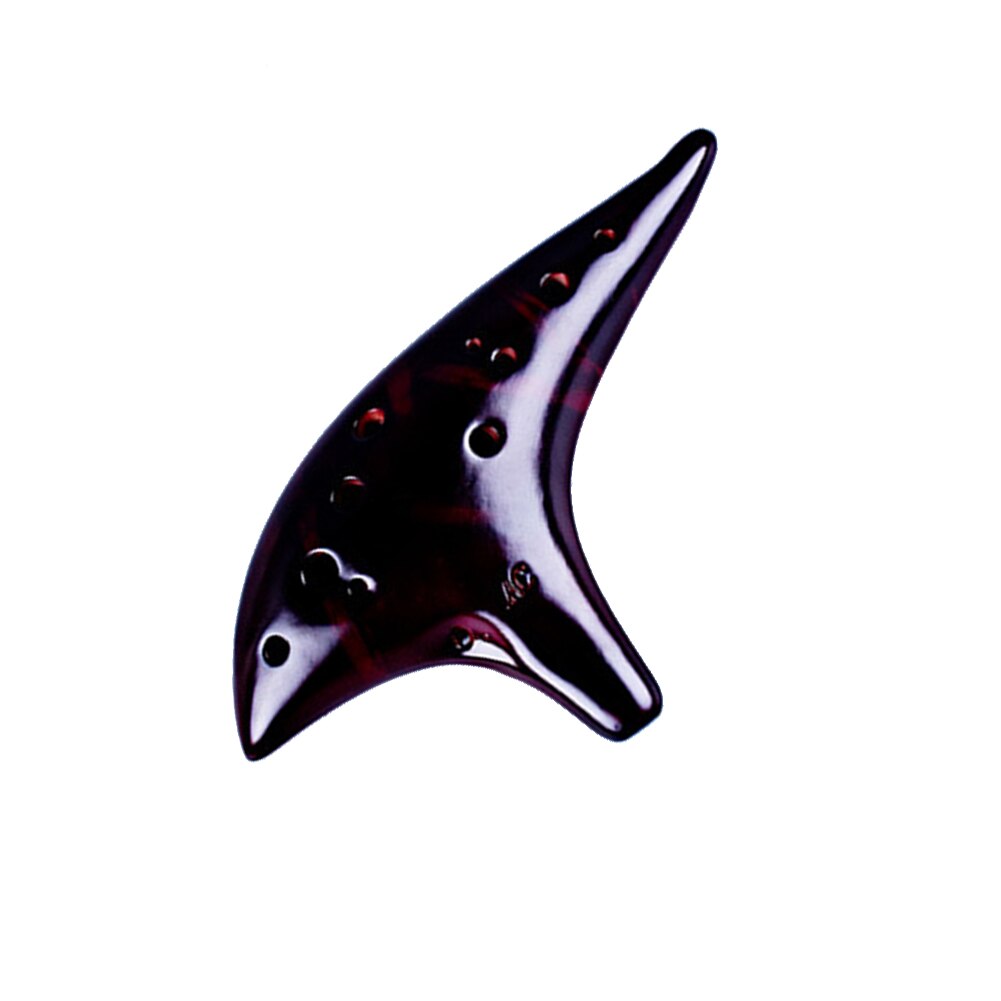 12 Holes Rhythm Hobbies Musical Instrument Ceramic Ocarina For Beginner Submarine Style Alto C Smoked Burn Flute: Default Title