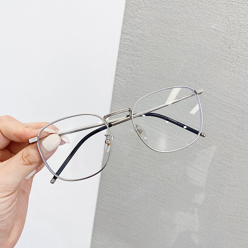 Yooske anti blue light lasit kehykset mielilasit naisten miesten silmälasit lasit kehykset lasit läpinäkyvät lasit: Hopea