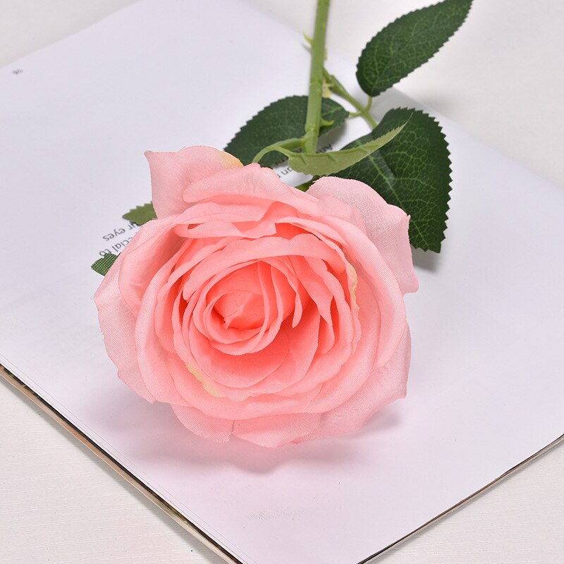 Rose Wedding simulation flower silk flower home hotel wedding decoration artificial flower ins wind factory direct: Coral powder
