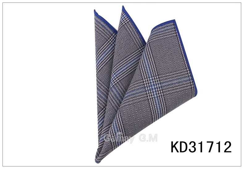 Suits Pocket Square For Men Business Chest Towel Hanky Gentlemen Hankies Classic Plaid Mens Handkerchief: KD31712