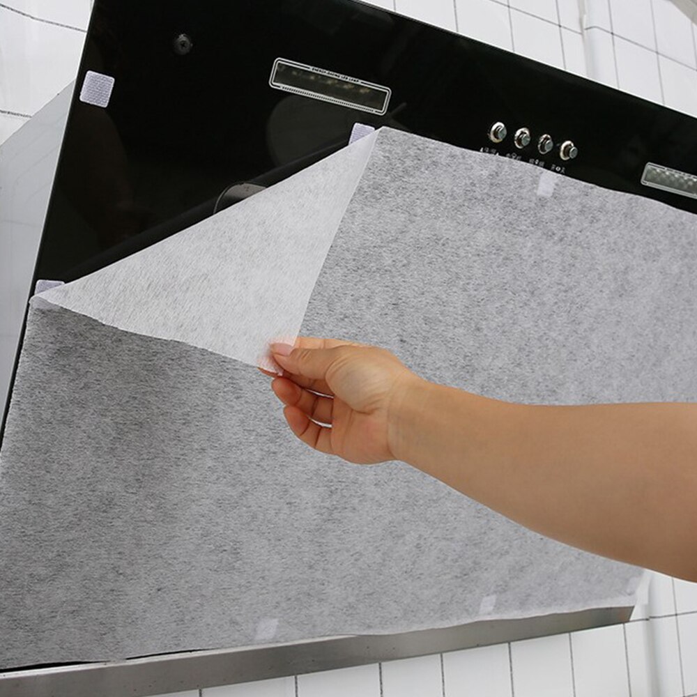 Papel de filtro de aceite de Campana Extractora, adhesivo transparente absorbente de aceite a prueba de humedad, adhesivo a prueba de aceite, suministros de cocina, 5M, 10M