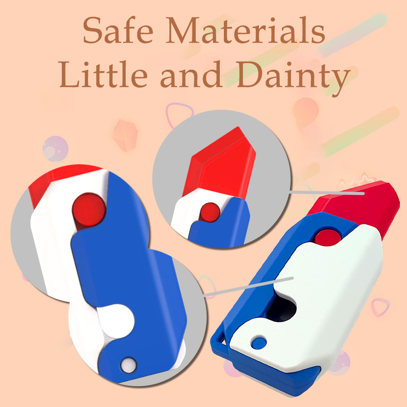 Cuchillo de gravedad de zanahoria 3D, juguetes antiestrés para niños, tarjeta de empuje de descompresión, juguete pequeño, cuchillo de zanahoria de plástico con impresión 3D, triangulación de envíos