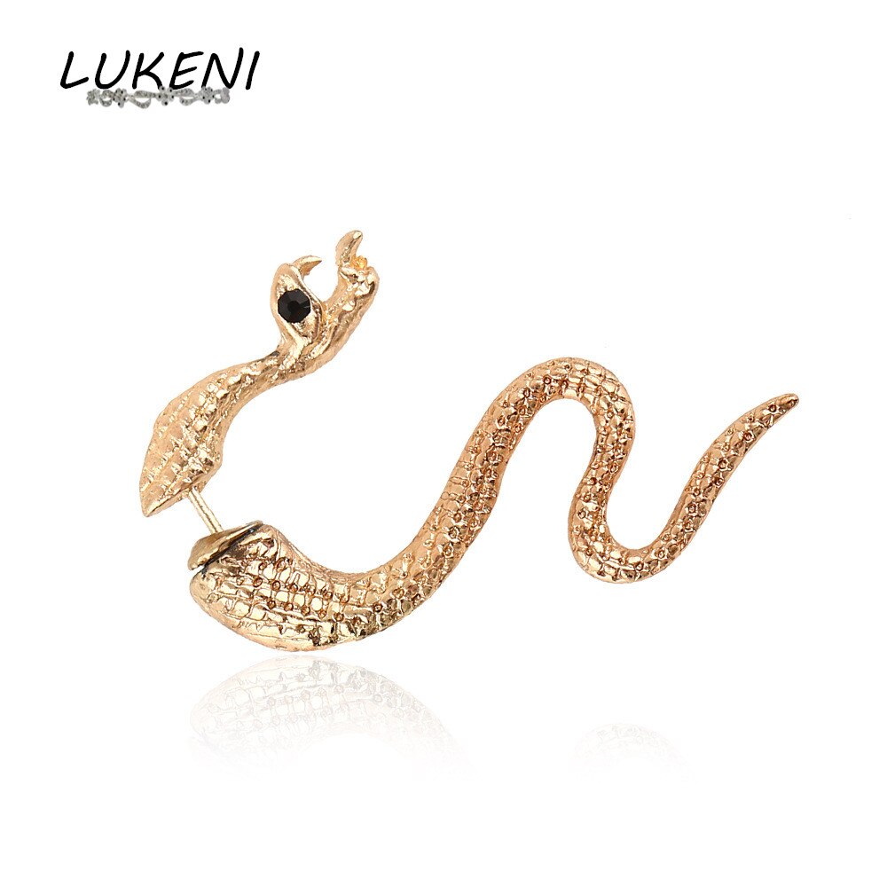Luxueni-joias fashion 10 argolas com frete grátis, 2017, punk, cobra, orelha longa, brincos, jaquetas para mulheres e homens, ej009