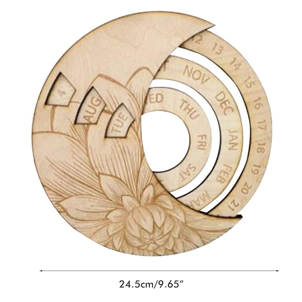 Wall Calendar Perpetual Calendar Everlasting Perpetual Wooden Hanging Calendar Adjustable Calendar For Crafts Decorative