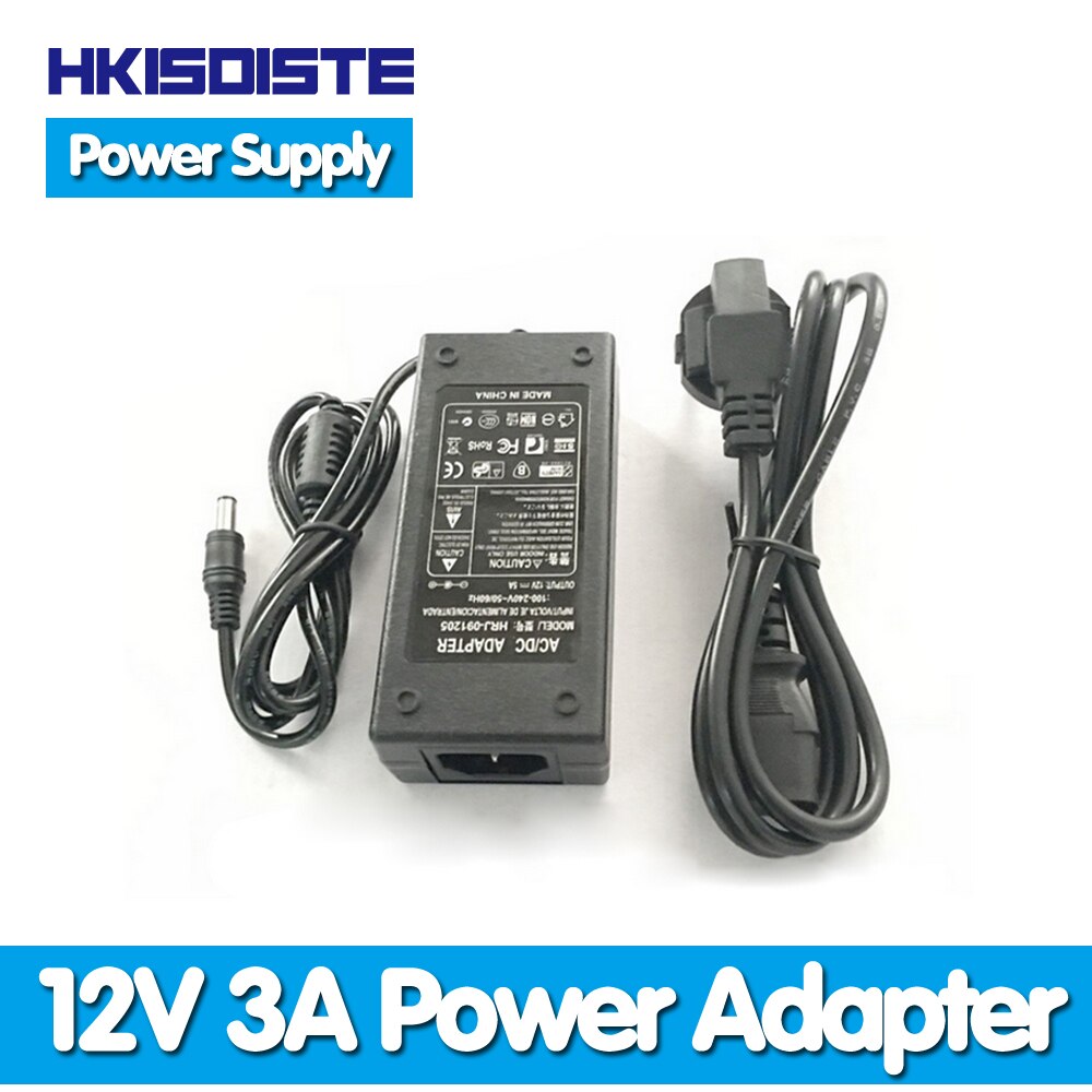 Laagste! 12V 3A 36W Ac Voor Dc Voeding Adapter Voor 2.1 &amp; 2.5Mm led Strip Security Camera