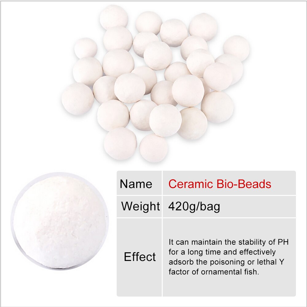 Aquarium Fish Tank Filter Media Ceramic Rings Activated Carbon Bio Balls Clear Water with Free Filter Net Bag