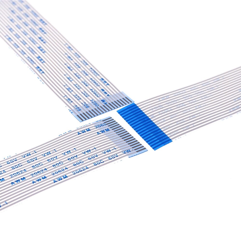 10 stk ffc fpc fleksibel flatkabel 1.25 mm pitch 18 pin 100 120 140 200 300 400 500 600 700 mm lengde samme kontaktsider type a