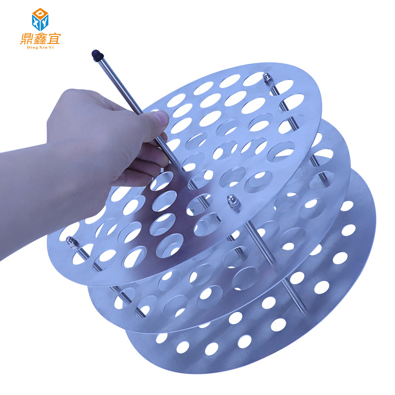 DXY Oil Bath Pot Test Tube Rack Round High Temperature Resistant Test Tube Rack Aluminum Test Tube Cage Iron Wire Cage