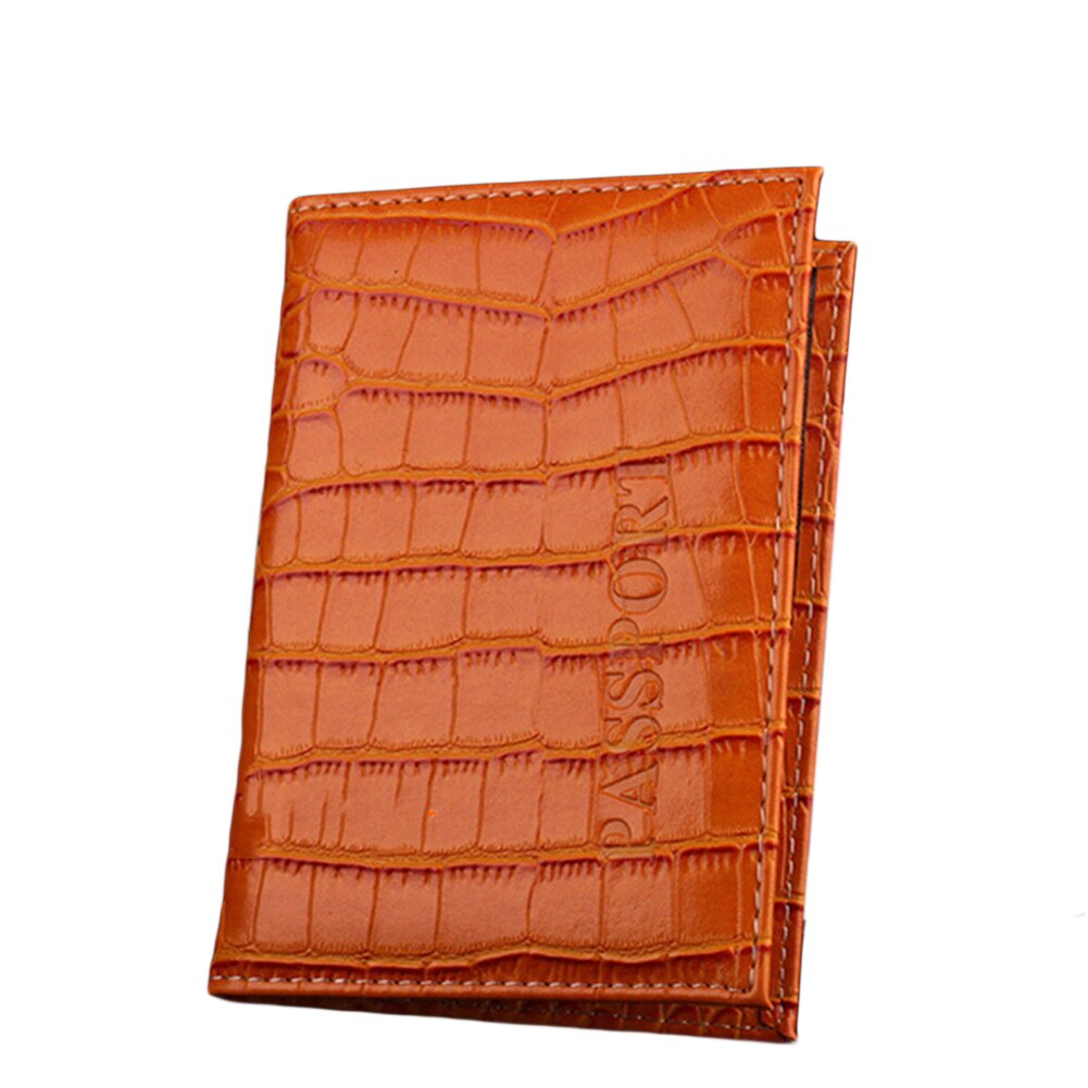 Passport Holder Protector Business Card Holder Passport Cover PU Leather Alligator Embossing Passport Holder Protector Wallet: Yellow