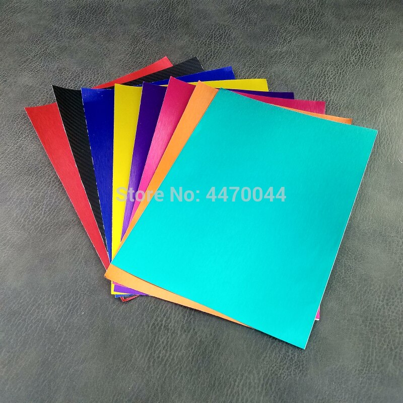 10pcs/lot A4 Colored Aluminum Foil Paper Film For Mobile Phone Tablet Back Cover Vacuum Envelope Machine Laminator Gold Red etc.