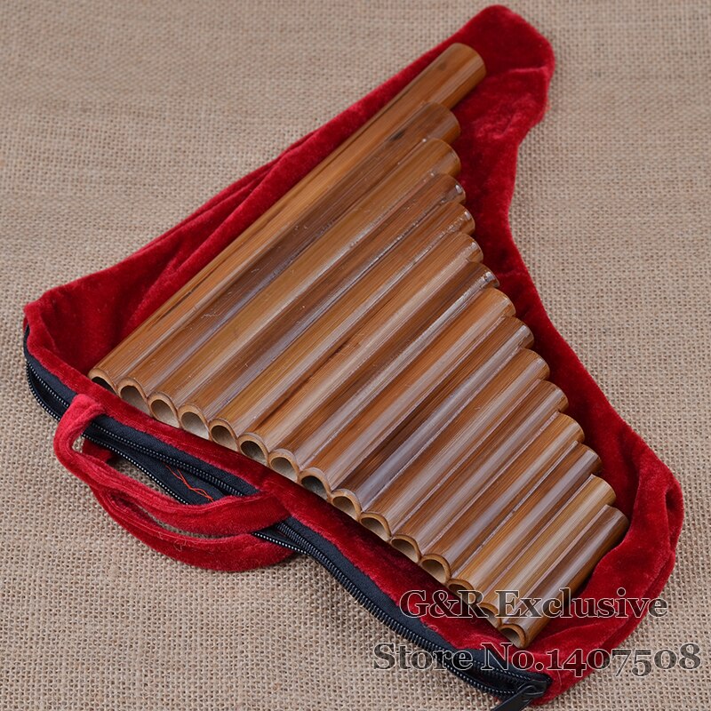 Professionele Pan Fluit 15 Pijpen Item Houtblazers Flauta G Sleutel Gebogen Handgemaakte Bamboe Panpipes Muziekinstrument Panflute Muziek