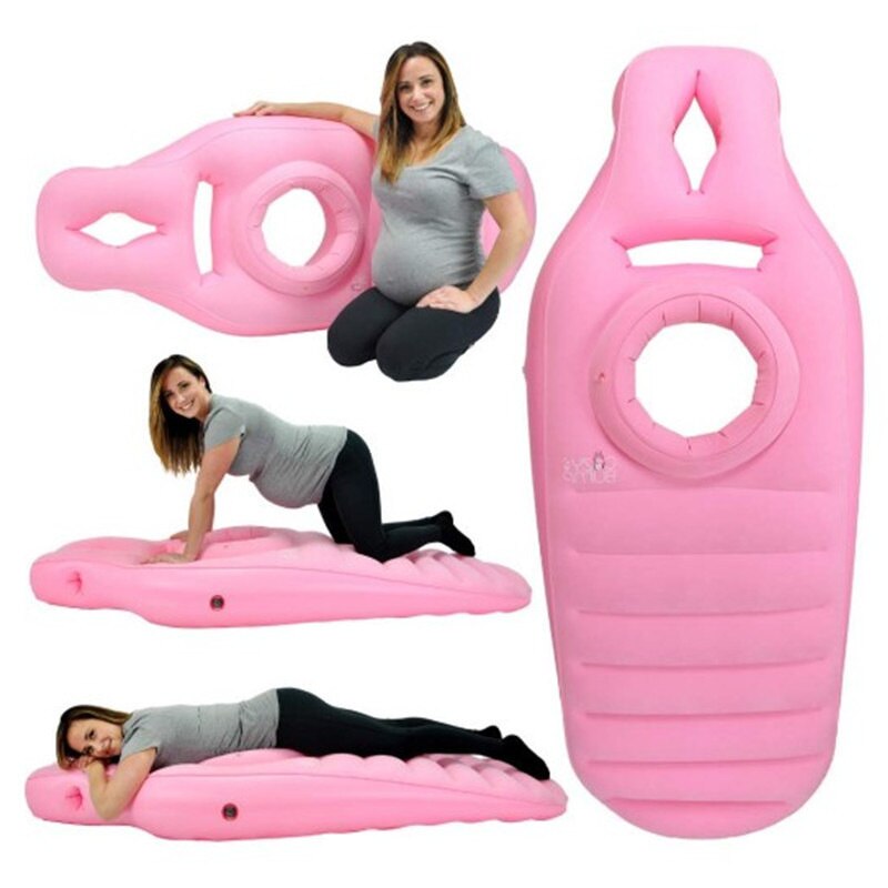 Yoga matt Für Schwangere Frauen Komfortable Beflockung PVC Aufblasbare Matratze Mit See ÜSpund Zu Hause Sport Fitnessstudio Fitness Pilates Pads