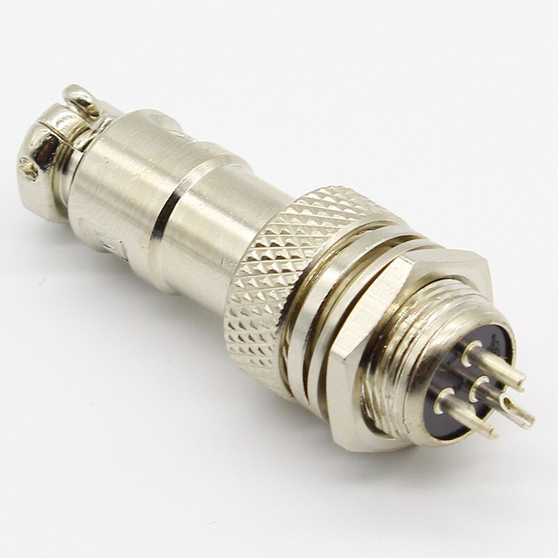 8 Set Connettori Aviazione GX12 3-Pin Maschio/Femmina – 5A 12mm In Metallo, Con Berretto In Gomma E Cacciavite, Per Cablaggi E Strumentazione Elettronica