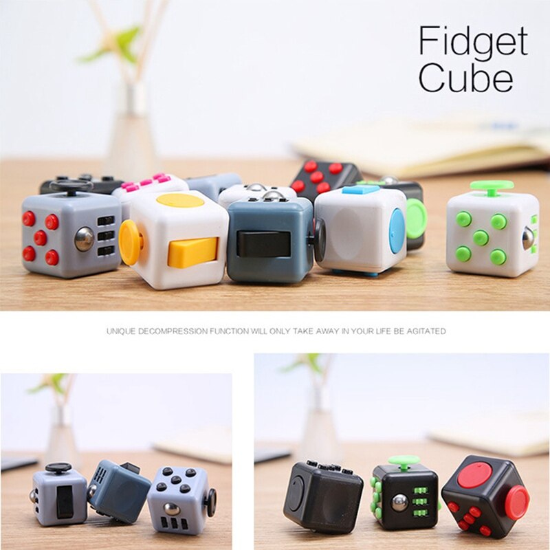 13 Colors Anxiety Stress Relief Attention Decompression Plastic Focus Fidget Gaming Dice Toy For Children Adult