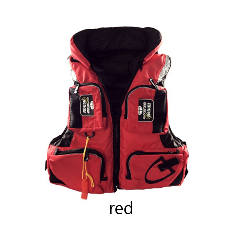 Wasserdichte Quick-trocknung Feste-farbige Erwachsene Leben Jacke mit Lifeguard Pfeife für Männer & Frauen: Red / XXL