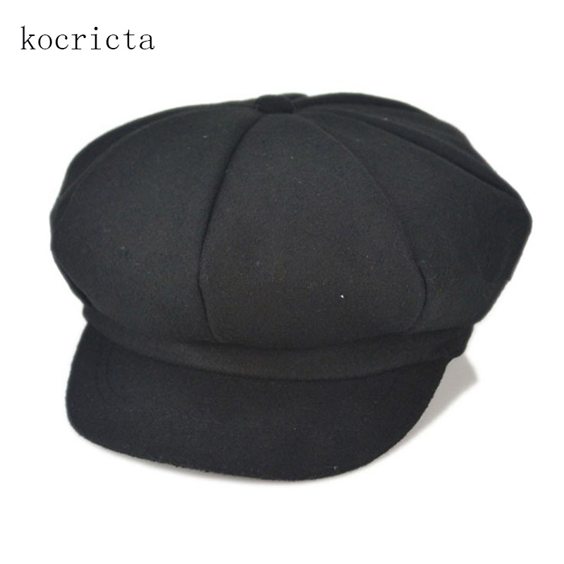 Boina plana para bebé, niño y niña gorro para, gorro plano, color rojo, negro, gris, 2-6 años