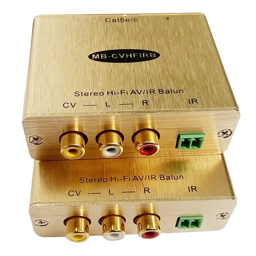 Analog Stereo AV Extender With IR RCA AV Audio and Video Transceiver over Cat5e/6