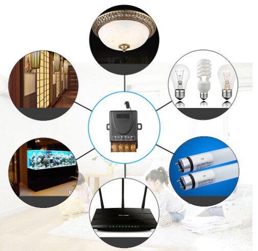 110V 240V 30A Relay Wireless RF Smart Remote Control Switch Transmitter+ Receiver 433MHz Remote controller