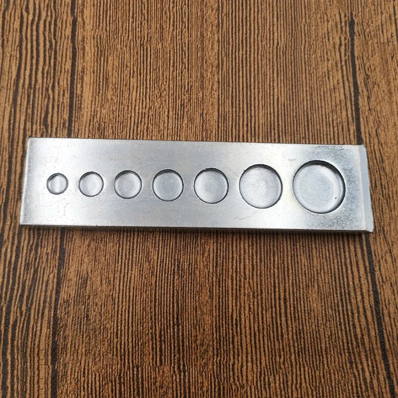7 in One Bottom Plate Hole Punch Snap Button Leather Craft Tools Rivet Button Setter Die Base DIY Working Tool