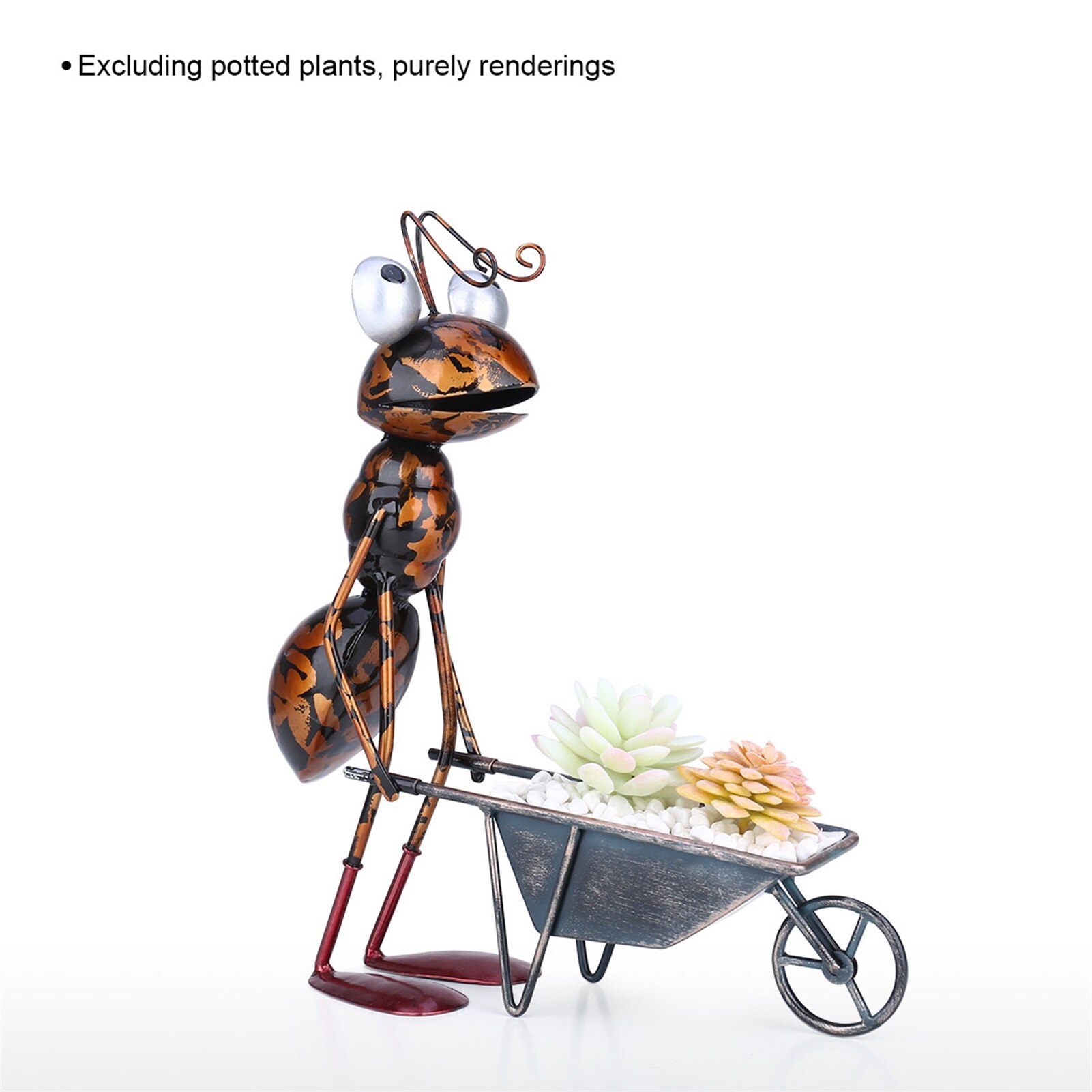 Garden Decoration Ant Sculpture Metal Ant Statue Patio Pismire Sculpture Terrace Lawn Yard Indoor Outdoor Statue Decoration